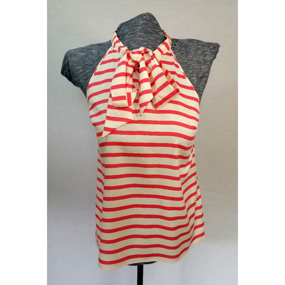 NWT J Crew Silk Sleeveless Nautical Tank Blouse M8